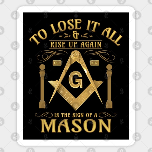 Sign Of A Mason Masonic Freemason Magnet by Master Mason Made